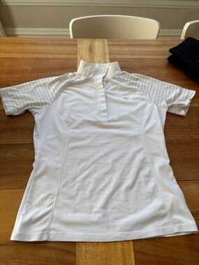 Ariat White Short Sleeve Equestrian show Shirt